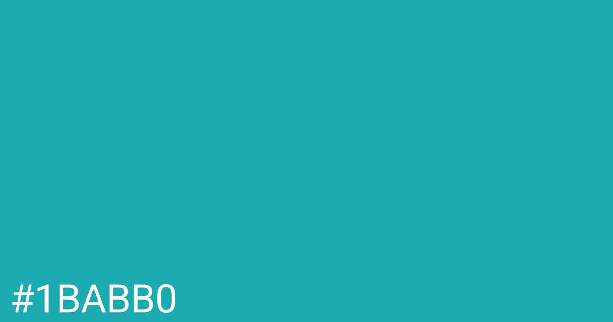 Hex color #1babb0 graphic
