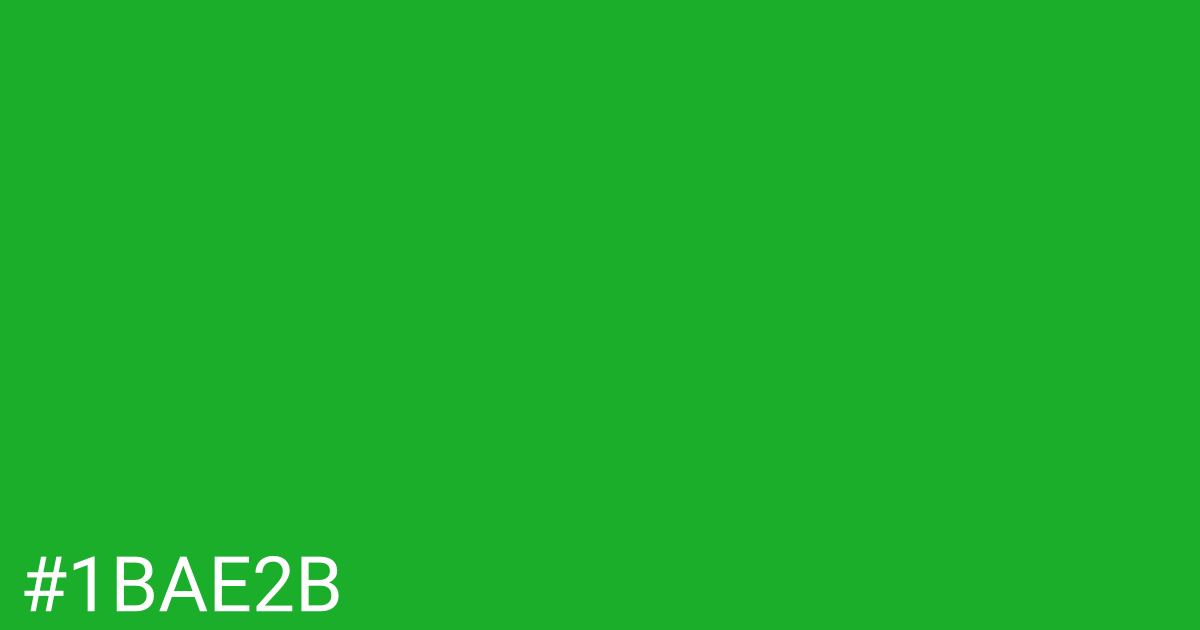 Hex color #1bae2b graphic