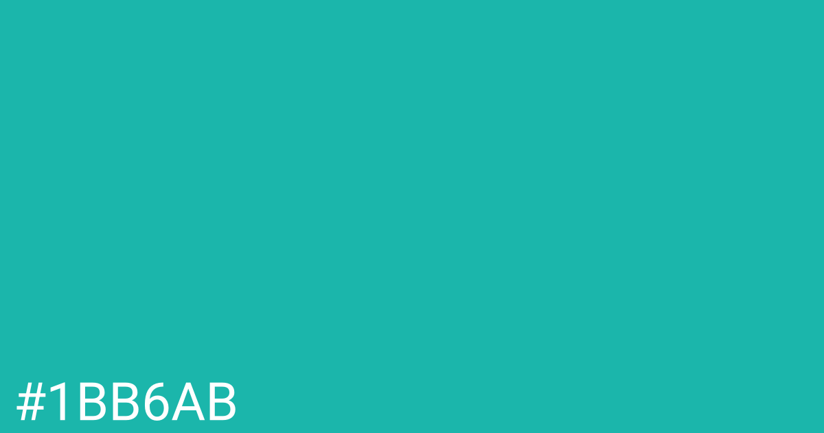 Hex color #1bb6ab graphic
