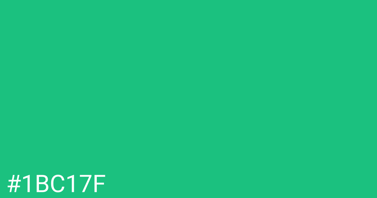 Hex color #1bc17f graphic