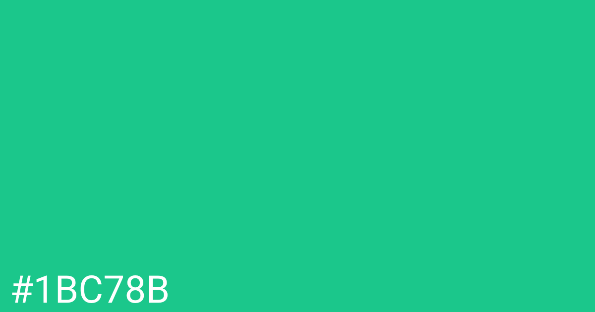 Hex color #1bc78b graphic