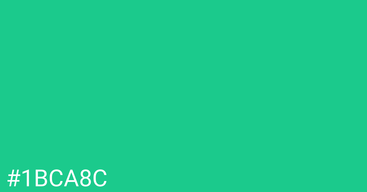 Hex color #1bca8c graphic