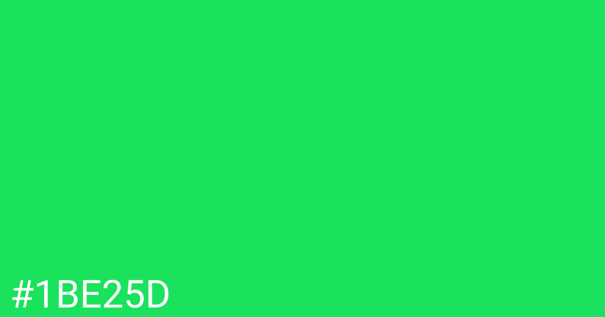 Hex color #1be25d graphic