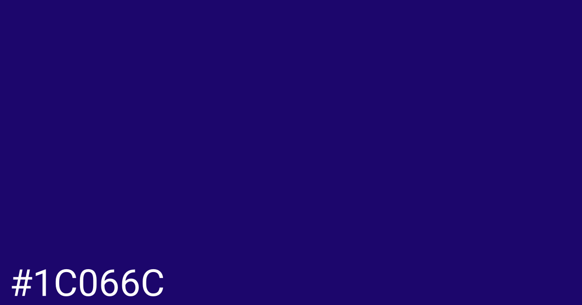 Hex color #1c066c graphic