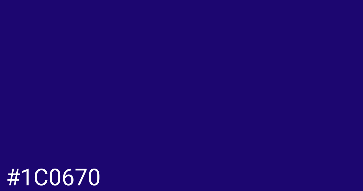 Hex color #1c0670 graphic