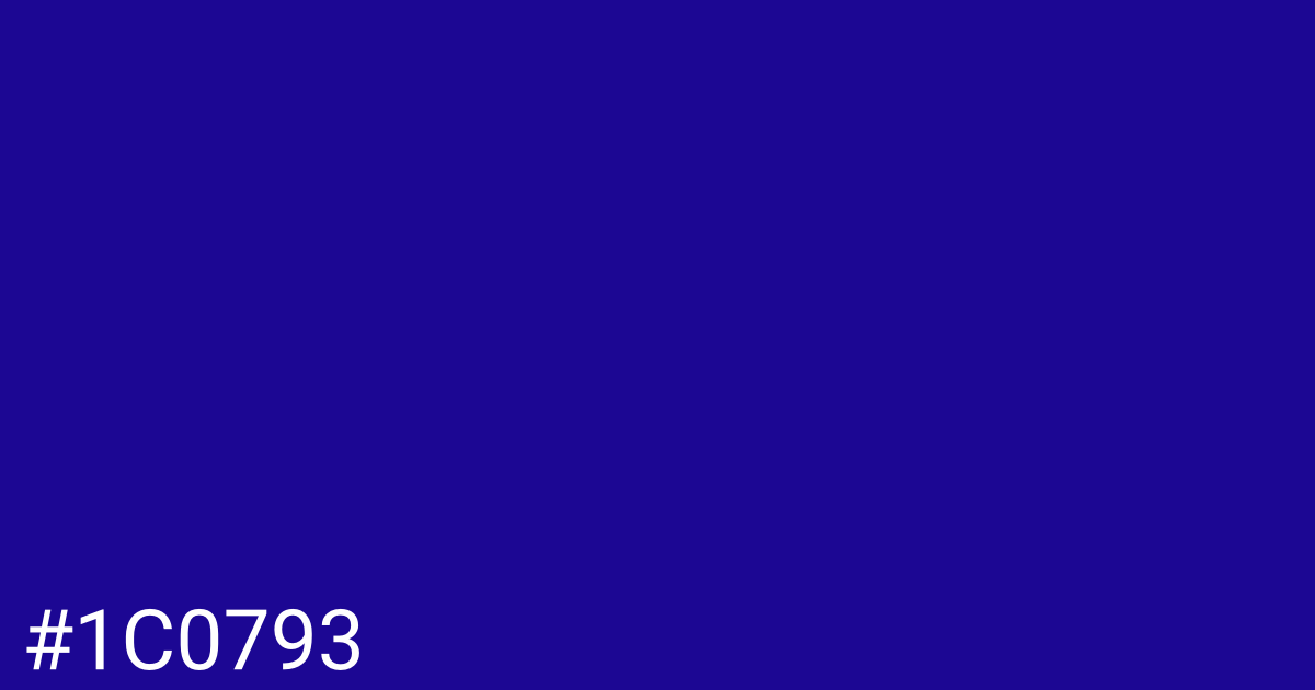 Hex color #1c0793 graphic