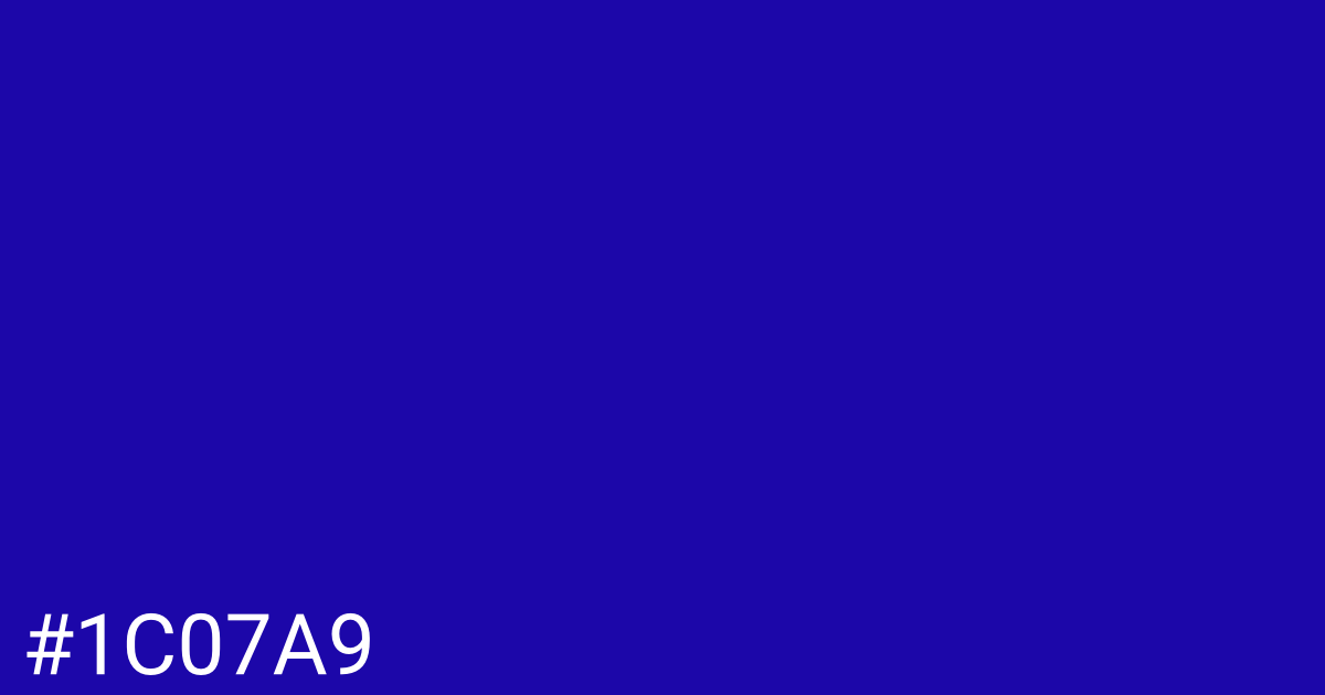 Hex color #1c07a9 graphic