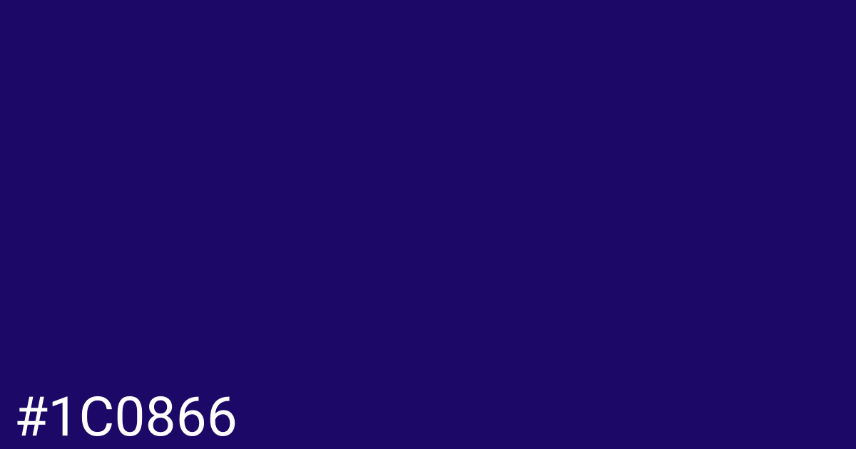 Hex color #1c0866 graphic