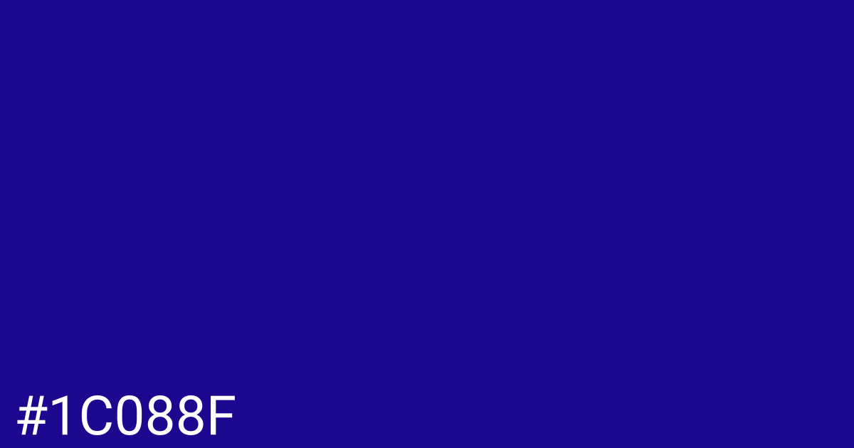 Hex color #1c088f graphic