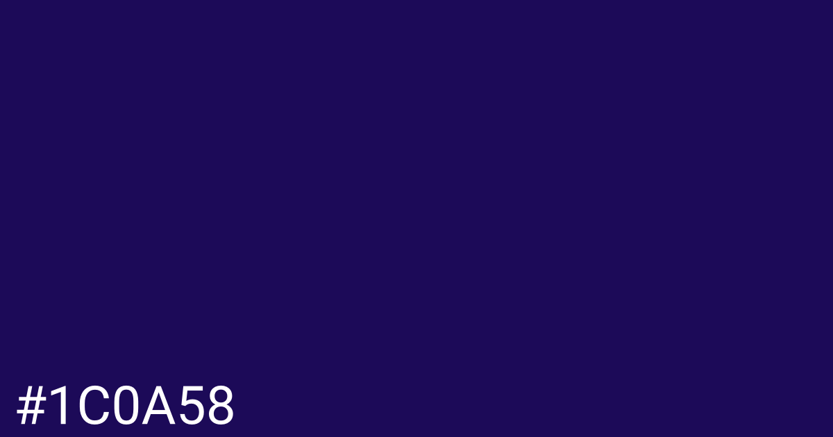 Hex color #1c0a58 graphic