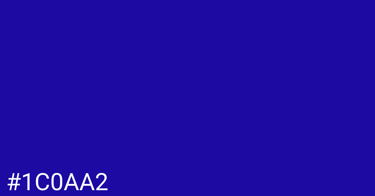 Hex color #1c0aa2 graphic