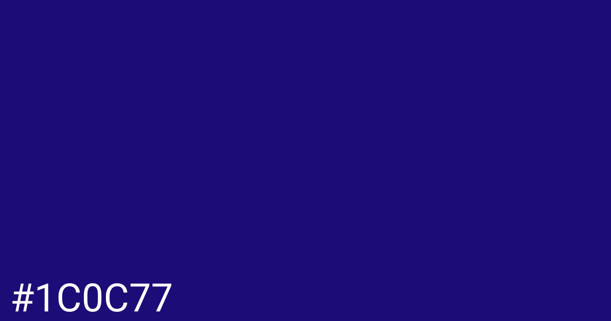 Hex color #1c0c77 graphic