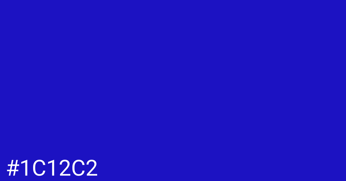 Hex color #1c12c2 graphic