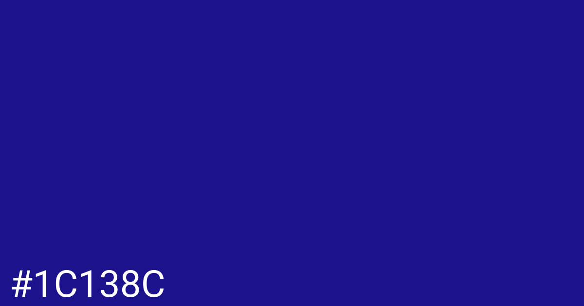 Hex color #1c138c graphic