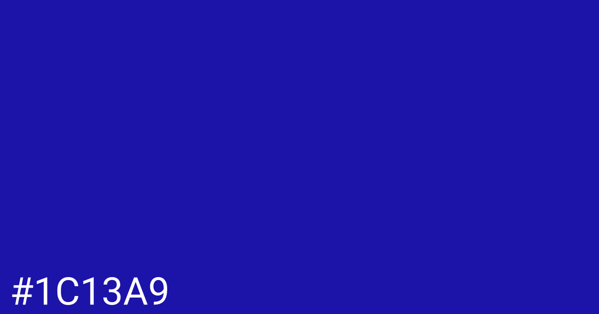 Hex color #1c13a9 graphic