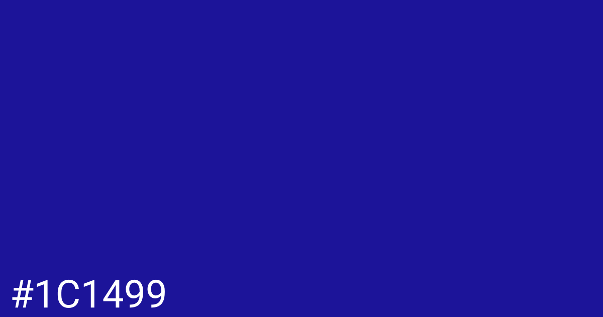 Hex color #1c1499 graphic
