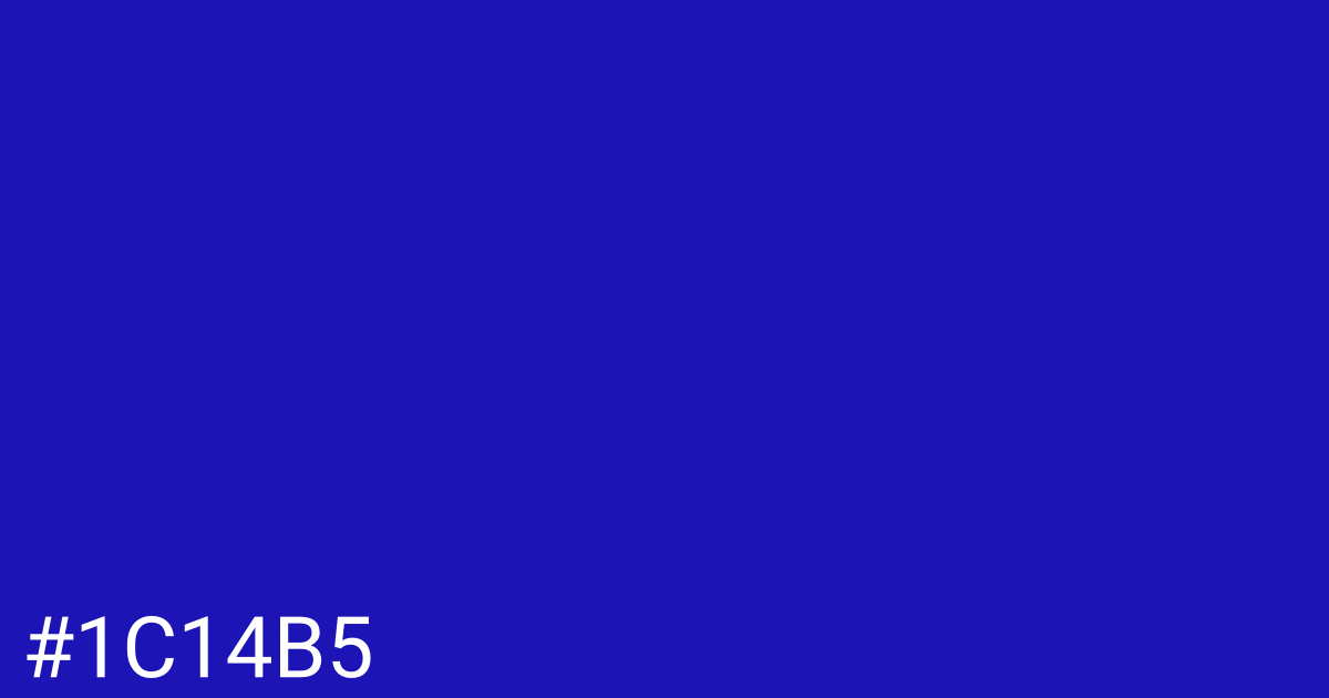 Hex color #1c14b5 graphic