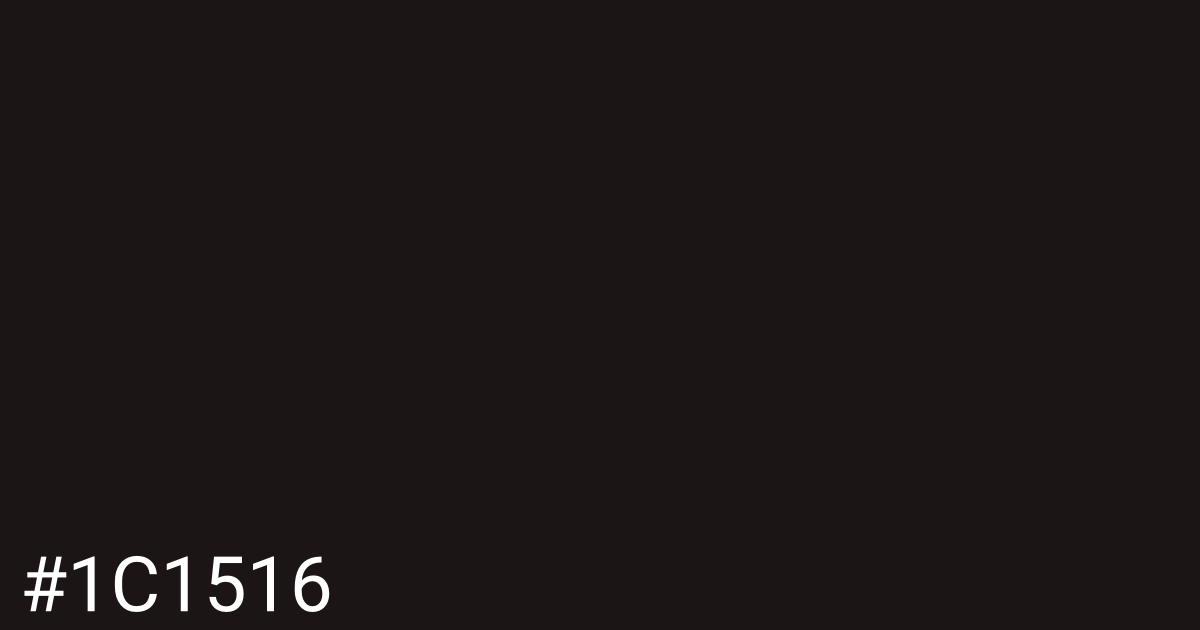 Hex color #1c1516 graphic
