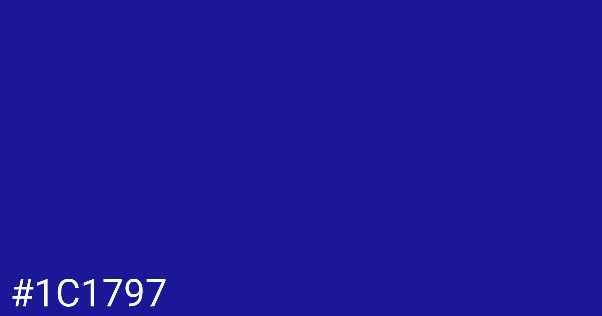 Hex color #1c1797 graphic
