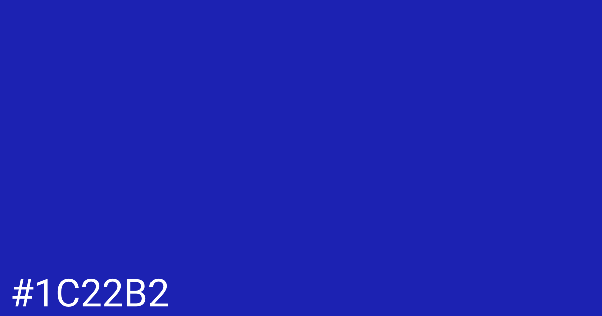 Hex color #1c22b2 graphic