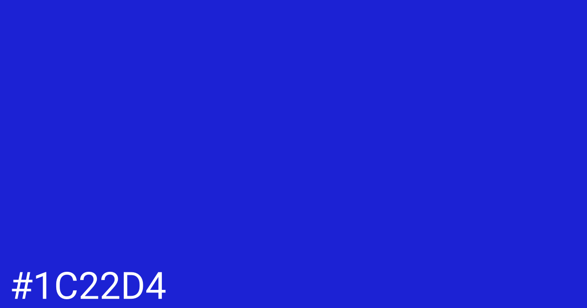 Hex color #1c22d4 graphic