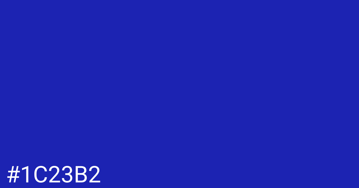 Hex color #1c23b2 graphic