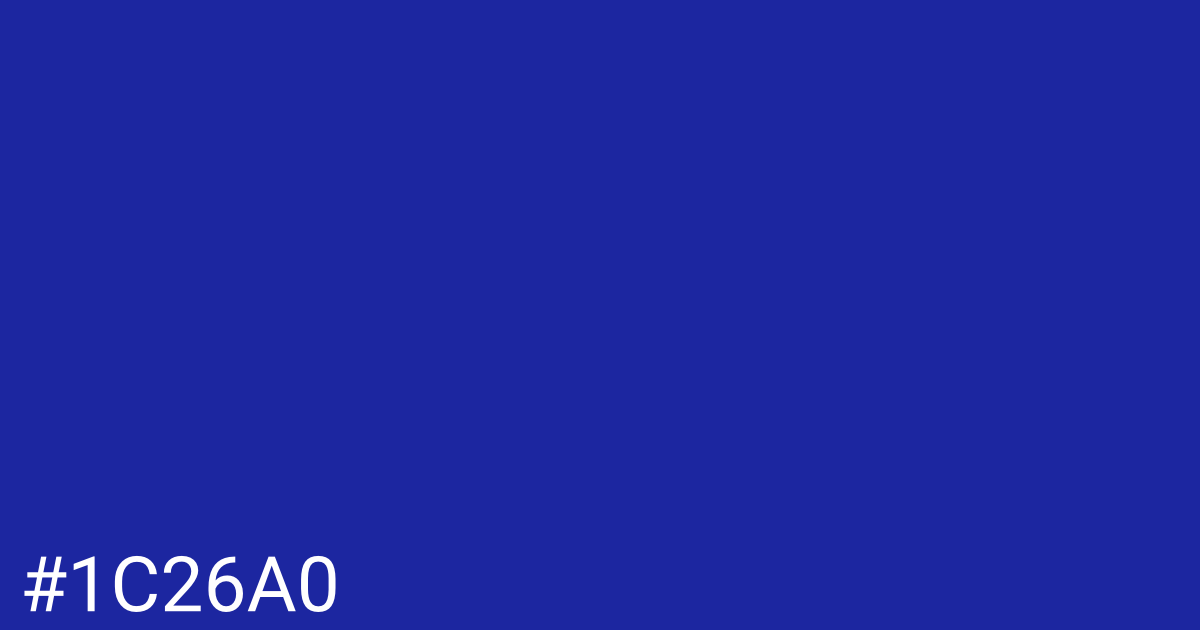 Hex color #1c26a0 graphic