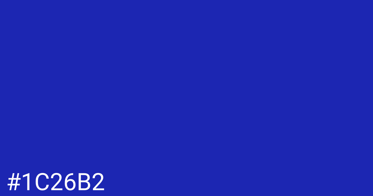 Hex color #1c26b2 graphic