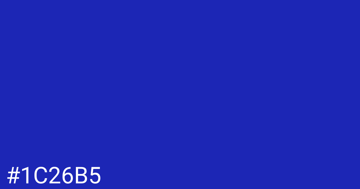 Hex color #1c26b5 graphic