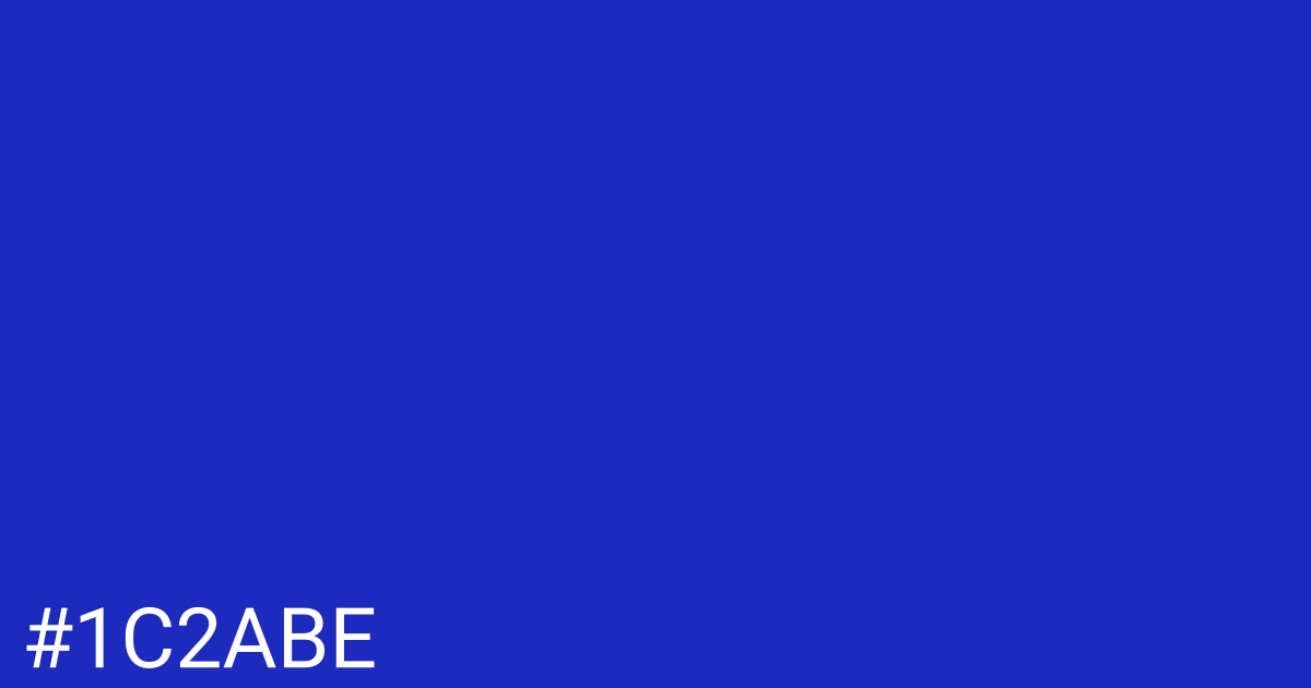 Hex color #1c2abe graphic