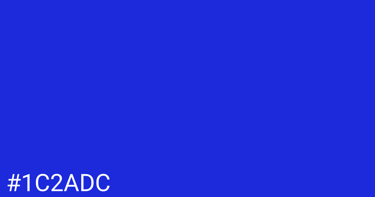 Hex color #1c2adc graphic