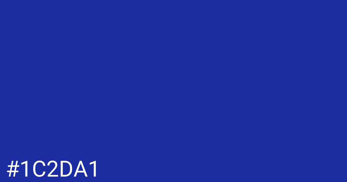 Hex color #1c2da1 graphic