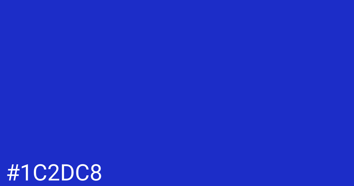 Hex color #1c2dc8 graphic