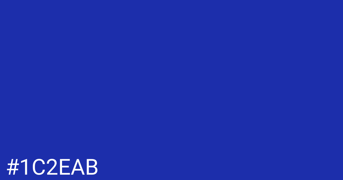 Hex color #1c2eab graphic