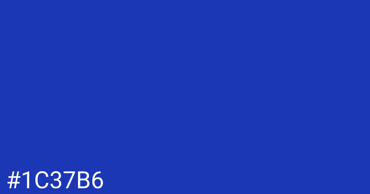 Hex color #1c37b6 graphic