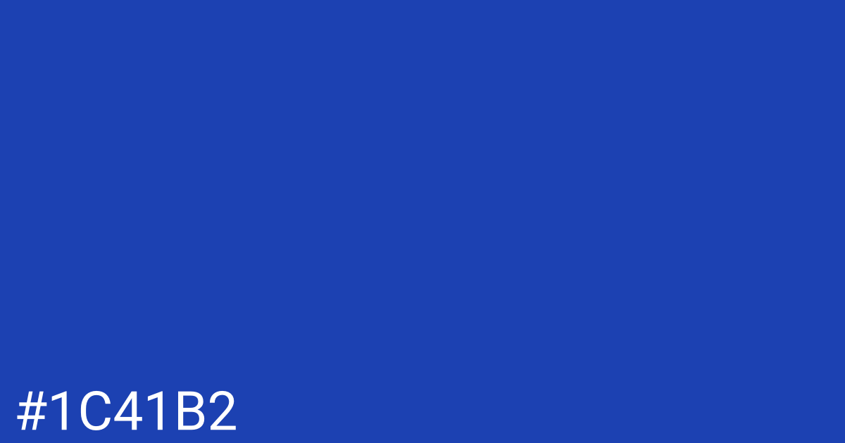 Hex color #1c41b2 graphic