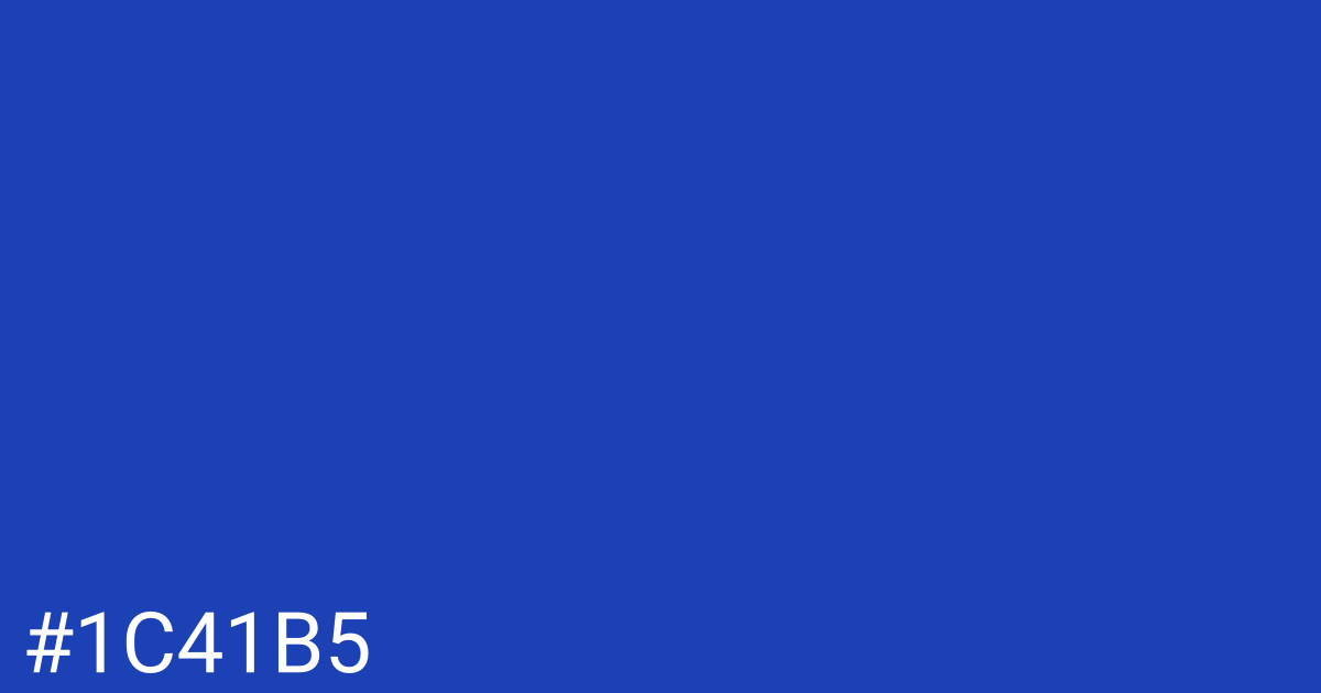 Hex color #1c41b5 graphic