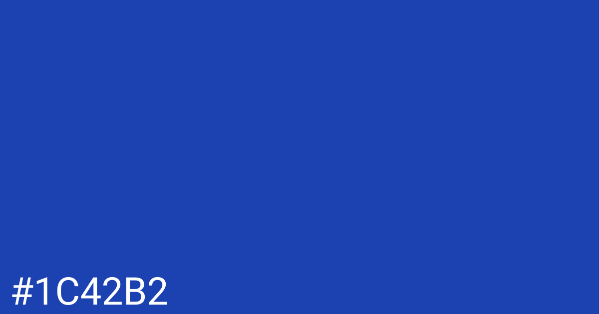 Hex color #1c42b2 graphic