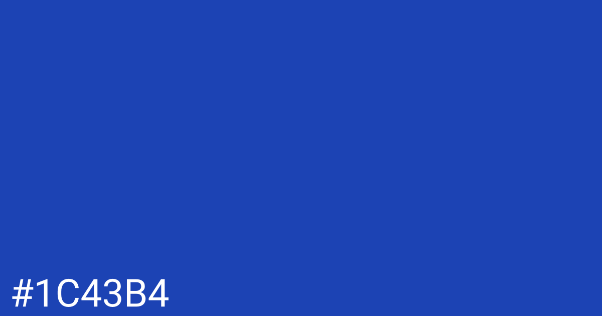 Hex color #1c43b4 graphic