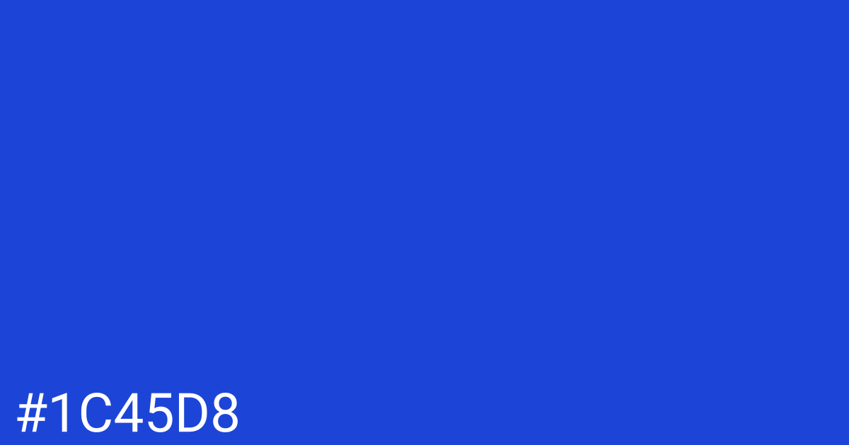 Hex color #1c45d8 graphic