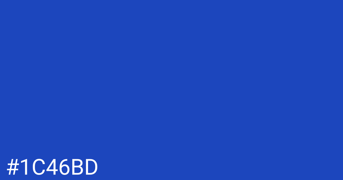 Hex color #1c46bd graphic