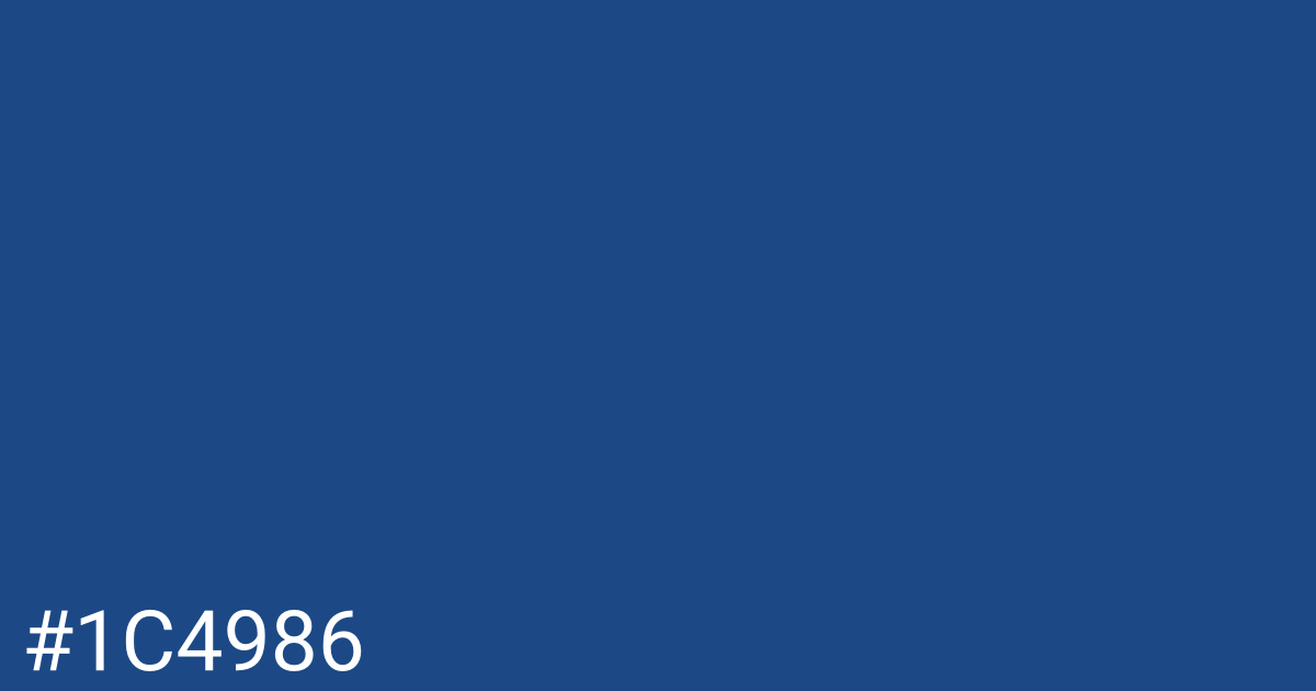 Hex color #1c4986 graphic