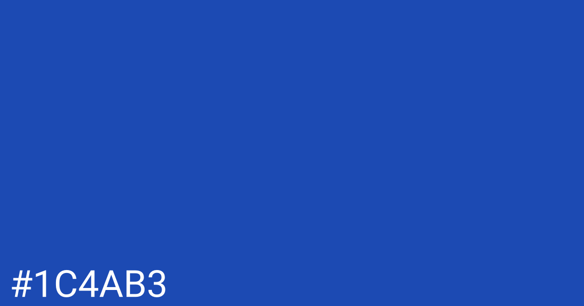 Hex color #1c4ab3 graphic