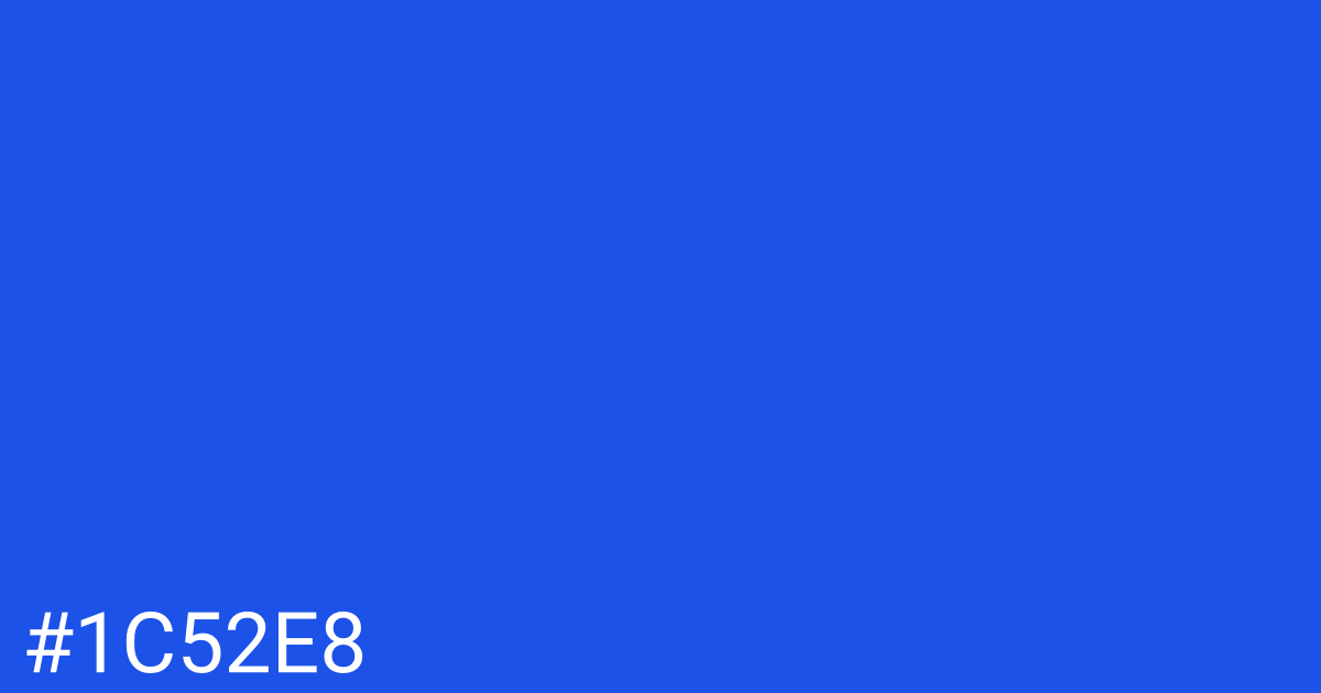 Hex color #1c52e8 graphic