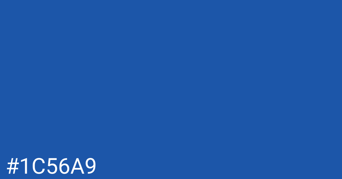 Hex color #1c56a9 graphic