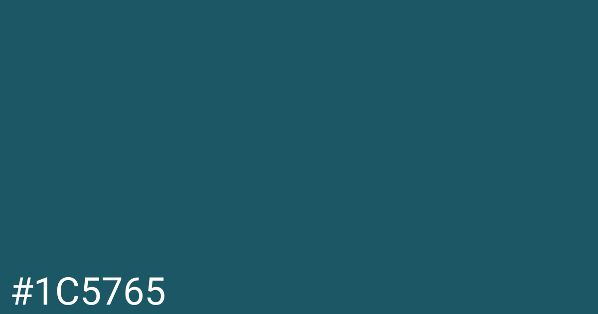 Hex color #1c5765 graphic