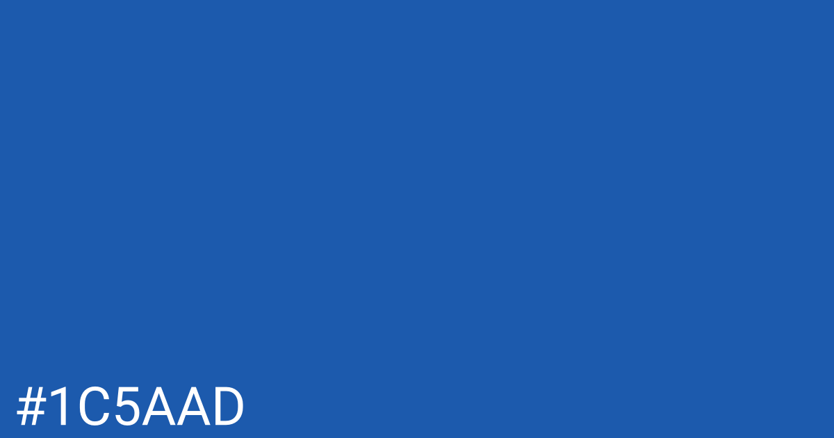 Hex color #1c5aad graphic