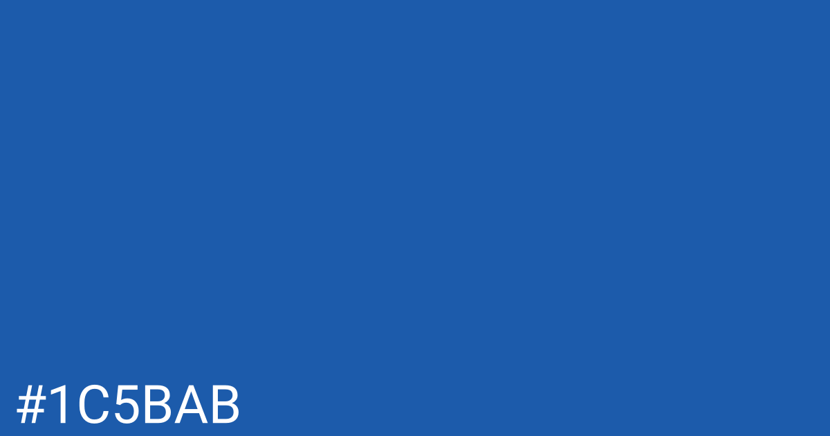 Hex color #1c5bab graphic