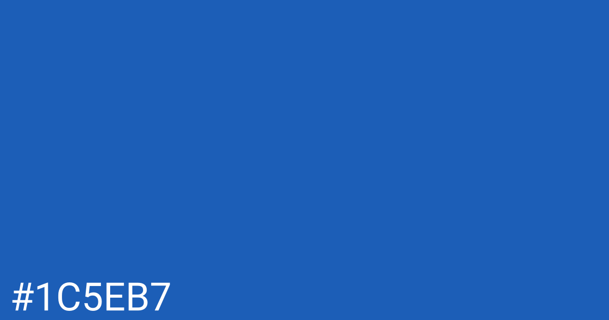 Hex color #1c5eb7 graphic