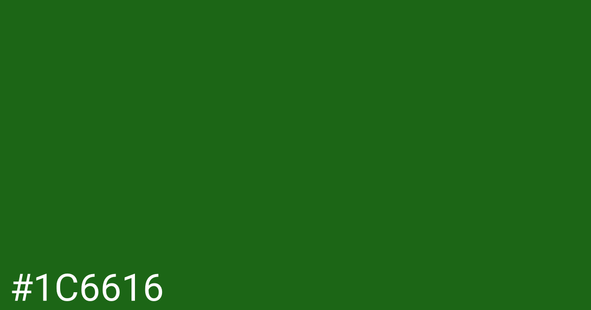 Hex color #1c6616 graphic